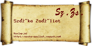 Szőke Zsüliet névjegykártya